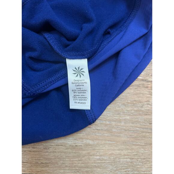 Athleta Plush Tech Hoodie 3.0 Sapphire Blue Size XXS Hoodie Workout Top Kangaroo - Picture 7 of 9